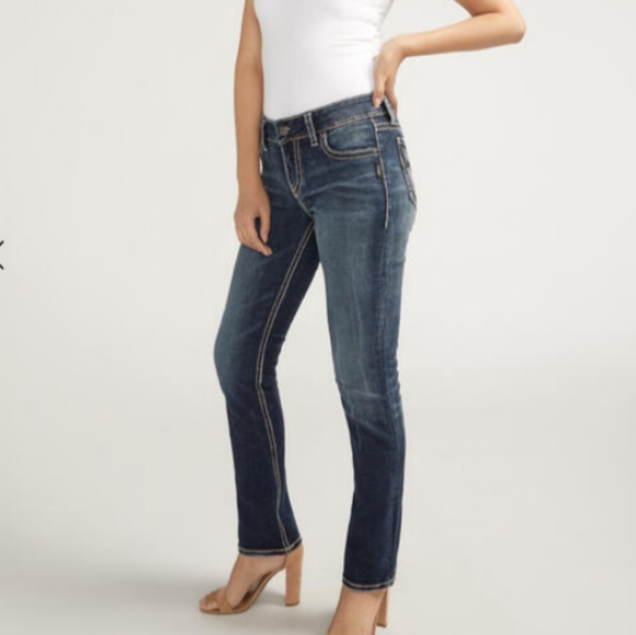 Silver Jeans: women's Suki, mid/straight, W30L34 - Picture 3 of 9